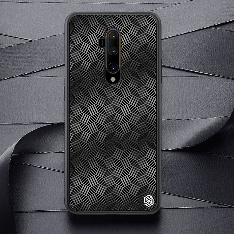 Per OnePlus 7T Pro Custodia NILLKIN Grata Modello Doppio strato Fibra di carbonio antigraffio Custodia antiscivolo Pro