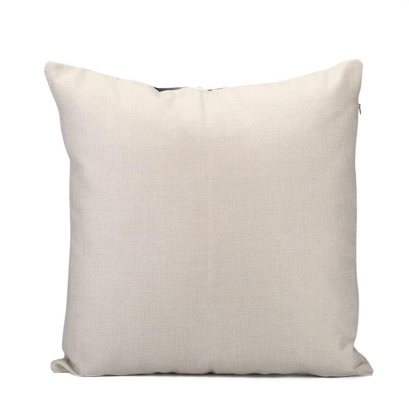 Taie d'oreiller en lin de coton carrée de coussin de décoration de style rétro