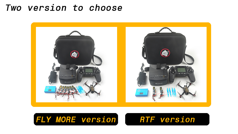 Eachine Novice-III 135mm 2-3S 3 Inch FPV Racing Drone RTF & Fly more w/ 5.8G 40CH EV800 Goggles 2.4G ER8 Transmitter