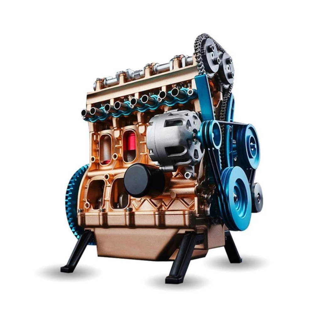 Teching V4 DM13 Four-Cylinder Stirling Engine Full Aluminum Alloy Model Collection