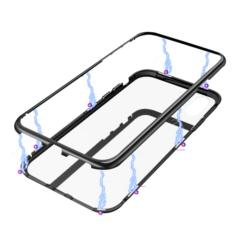 Étui protecteur en verre trempé métallique avec adsorption magnétique Bakeey pour Xiaomi Redmi 8