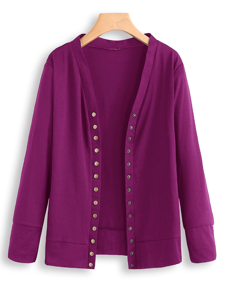 Pull à manches longues en tricot de couleur unie pour femmes