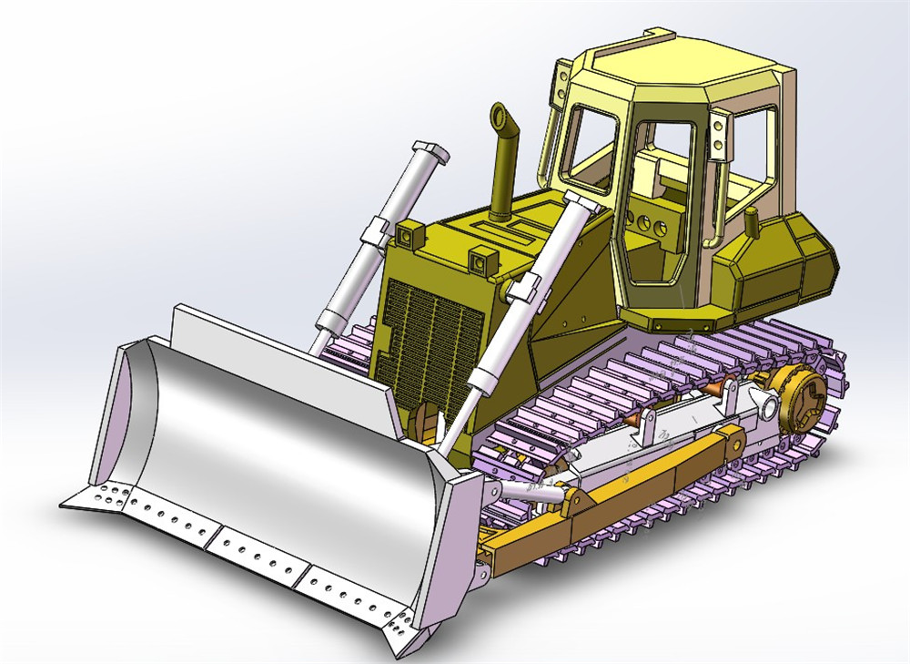 DasMikro DS87E07-Liebherr 734 Metal RC Car Bulldozer Without Power Motor DIY Kit Vehicle Models