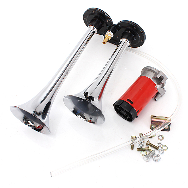 Conjunto De Compresor Para Bocina De Aire Trompeta Doble Súper fuerte De 12V