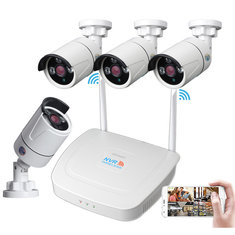 4CH WIFI Wireless CCTV Surveillance System Kit  1080P NVR IP Security Camera System Video Surveillance Kit
