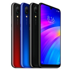 Xiaomi Redmi 7 Global Version Caméra arrière double de 6,26 pouces 3 Go RAM 32GB ROM Snapdragon 632 Octa core 4G Téléphone intelligent