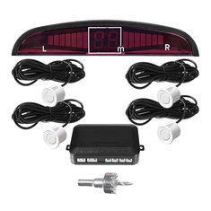 Doble CPU 4 Kit de Sistema de Aparcamiento Sensores para Coches con Pantalla LED