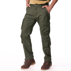 Pantalones&nbsp;calientes&nbsp;gruesos&nbsp;flojos&nbsp;gruesos&nbsp;flojos del paño grueso y suave de múltiples bolsillos para hombre