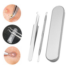 KCASA KC-MZ666 Multifunctionele mee-eter Extractor Gereedschap Kit Puistjes Acne Splinter Remover-pincet