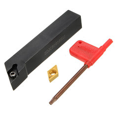 SDNCN1010H07 Portaherramientas de torno con inserto DCMT0702 4pcs y llave 4pcs para m/áquina CNC S10K-SDUCR07 SDJCL SDJCR
