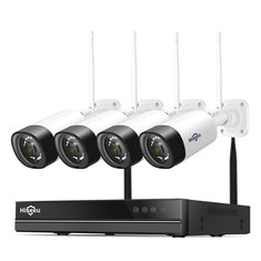 Hiseeu H.265 Kit CCTV POE NVR 8CH 4MP Câmera IP POE À Prova D 'Água Bala Sistema de Câmera de Segurança Em Casa Ao Ar Livre ONVIF