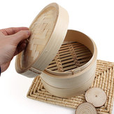 2 Tier Bamboo Steamer Dim Sum Basket Makaron ryżowy Cooker