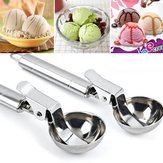 KCASA KC-IS01 Cuchara de cuchara de acero inoxidable Dig Ball esférica herramienta Para la fruta de helado Congelado Yogur 