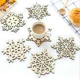 Wood Coaster Kitchen Christmas Placemat Table Mat Decorations For Home Cup Drink Mug Tea Coffee Snowflake Pad Drink