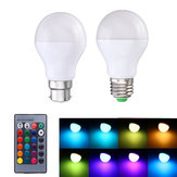 5W E27 B22 RGB 16 couleurs LED Lampe lampe fonction synchronisée + télécommande AC85-265V