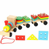 Original
1 pieza Juguetes de madera Vehículos Rompecabezas Tren Educativo Niños Bebé Madera Madera maciza Apilamiento Tren Niño Puzzle para niños