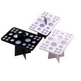 26 agujeros pincel de maquillaje de uñas de secado estante seco titular de cepillo de plástico