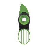 3&nbsp;in&nbsp;1&nbsp;groene&nbsp;avocado-slicer-dunschiller-tool&nbsp;Plastic Corer met Comfort-Grip-greep