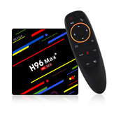 H96 Max Plus RK3328 4G / 32G Android 8.1 USB3.0 Controle de Voz TV Caixa Suporte HD Netflix 4 K Youtube 
