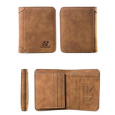 Mannen PU lederen korte portemonnee munt kaarthouder tas zak geld Clip Billfold buiten reizen