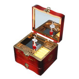 Original
Manivela bailarines giratorios bailarina música Caja joyería antigua de metal Caja regalo de año nuevo para niña