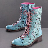 Original
LOSTISY Mujer Tobillo Ahuecado Flor Botas