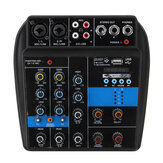 Original
110-220V 4 canales bluetooth Mini mezclador de audio Consola de mezcla Amplificador 48V Phantom Alimentación