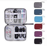 Armazenamento digital multifuncional Bolsa Cabo de viagem Bolsa Organizador de fone de ouvido do carregador USB