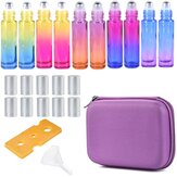 Original
10 paquetes 10 ml de vidrio grueso de color arco iris Rodillo botellas de acero rollo grande en bola para botellas de aceites esenciales