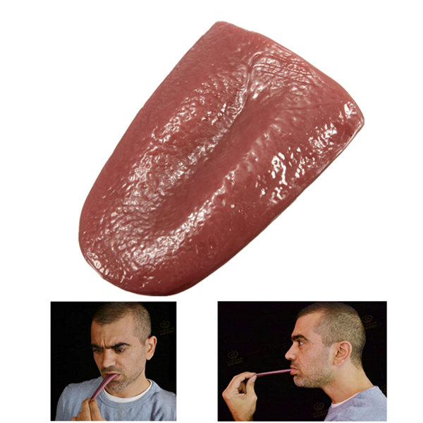 Halloween Brutos Lengua Horrible Magia Trucos Realista Broma Chistes Prop De ZiOPkXuT