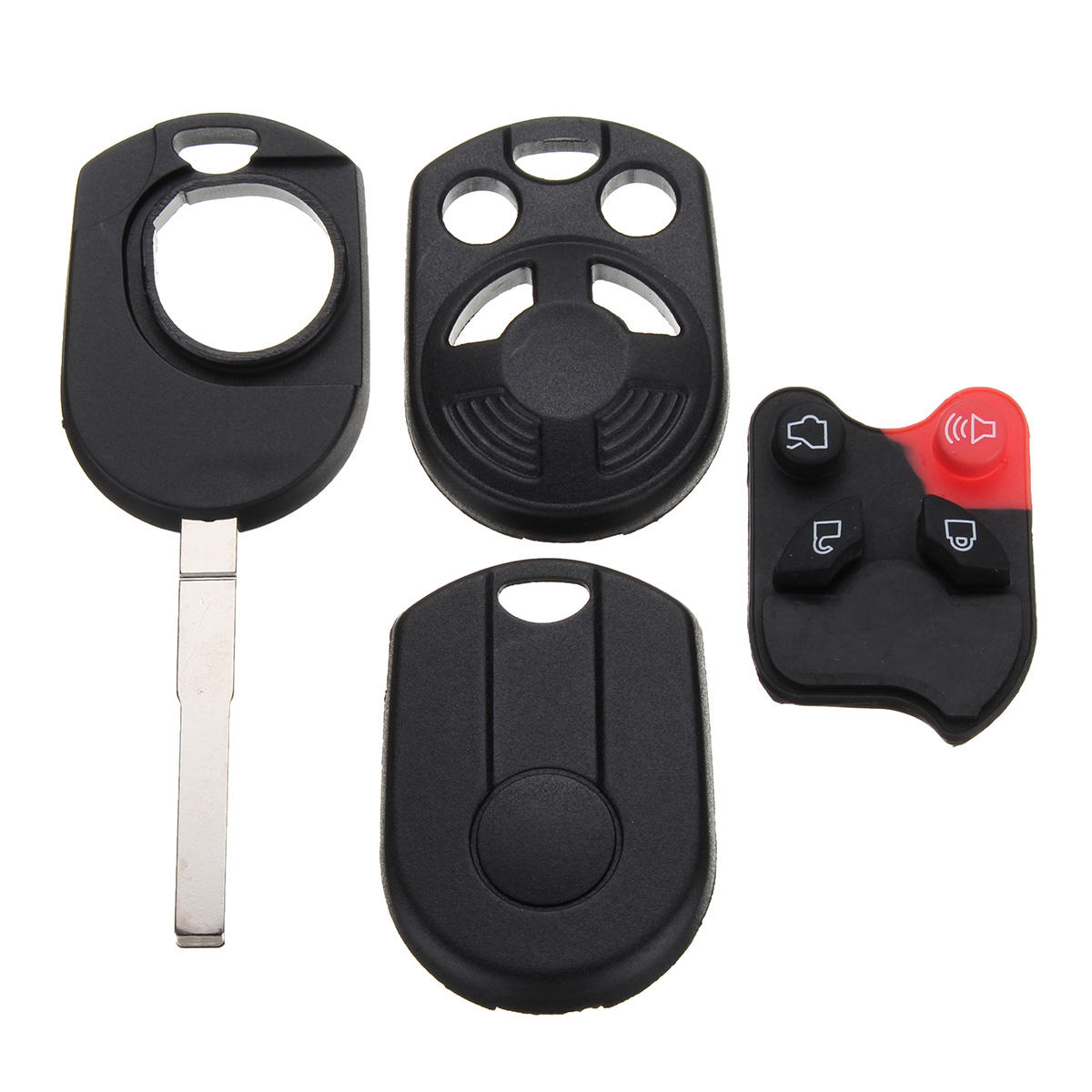 New Remote Key Replacement Case Shell 3 Button Pad Keyless Fob Repair ...