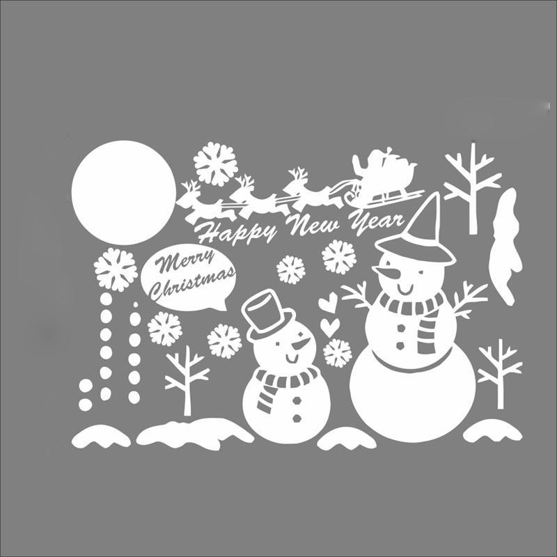 extraíble calcomanías Copo De Nieve ventana Stickers Navidad festiva Decoración
