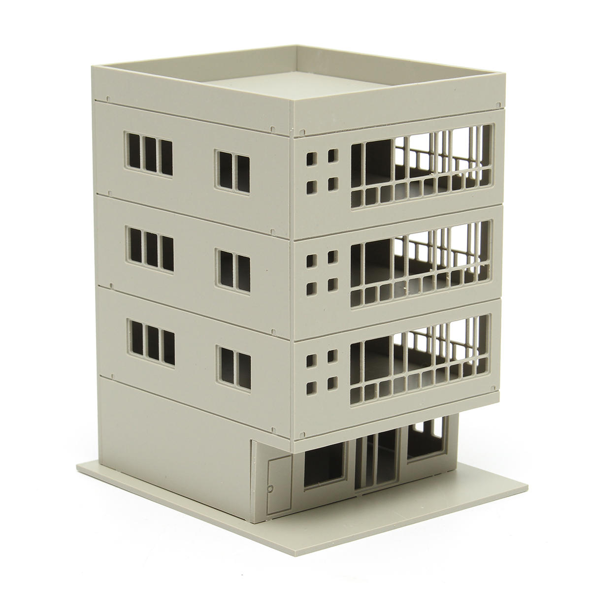 Outland Models Railway Modern 3-Story Building Shop A Unpainted N Scale 1:160