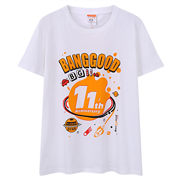 Banggood 11th Anniversary T-shirt Kreative DIY Pattern Unisex Freizeit Tops Tees