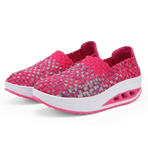 Sapatos Coloridos da Roda &Uacute;nica Sapatos Artesanais Tricotados Shake Shoes Slip on Sneakers