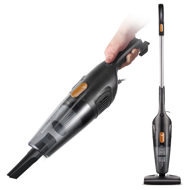 Deerma DX115C Aspirapolvere per uso domestico Mini aspiratore a mano con impugnatura a pressione a basso rumore