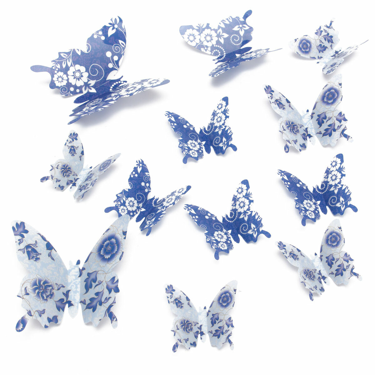 12pcs 4 Colors 3d Butterfly Art Decal Girls Home Room Wall Window