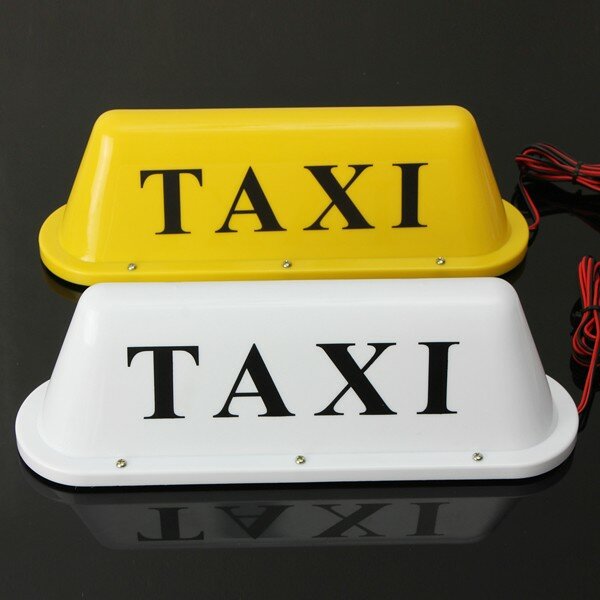 Imperméable Lumière La Base Cabine Taxis Signe Lampe Voitures Led De Haut Magnétique Toit q4RL35jcA