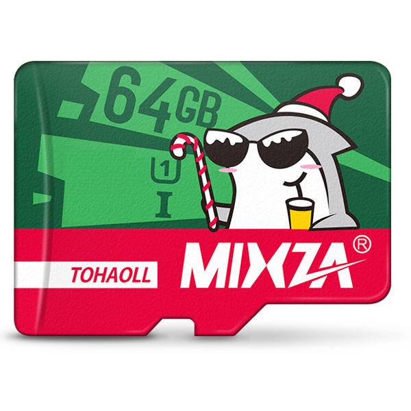 Mixza Christmas Shark Limited Edition 64GB U1 Class 10 TF Micro Memory بطاقة for DSLR رقمي الة تصوير TV Box MP3 Mixza Christmas Shark Limited Edition 64GB U1 Class 10 TF Micro Memory بطاقة for DSLR رقمي الة تصوير TV Box MP3