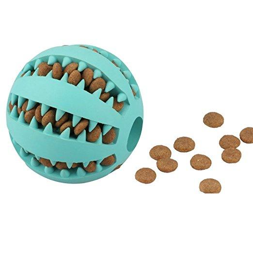 7CM Interactive IQ Treat Ball Rubber Cachorro Bolas Brinquedos com Bite Resistant Soft Rubber Cachorro Bolas 