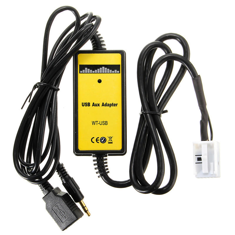 3.5mm Car USB Aux-In Adapter o MP3 Radio Interface For   12 Pin
