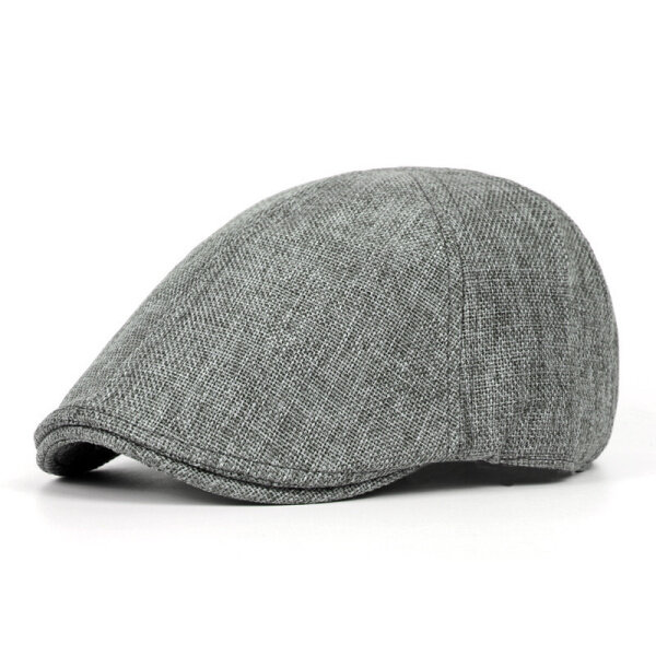 Unisex Mens Vintage 65% Polyester 35% Cotton Beret Kapelusze Casual Solid Color Forward Caps
