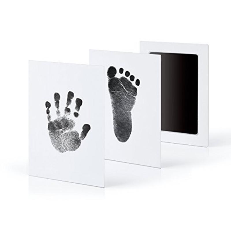 Baby Newborn Handprint Footprint Photo Frame Kit Non-Toxic Clean Touch Ink Pad