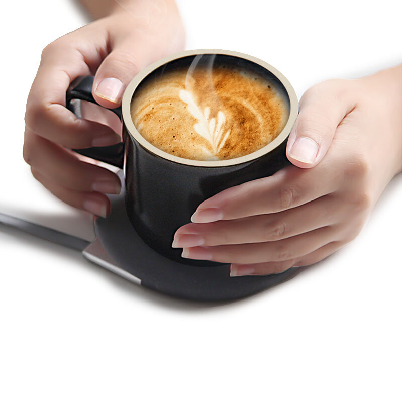 Vhワイヤレス充電55℃サーモカップ電気カップコーヒーカップ和風マグセラミックス陶器コーヒーマグソーサー付き食器セットxiaomi youpin