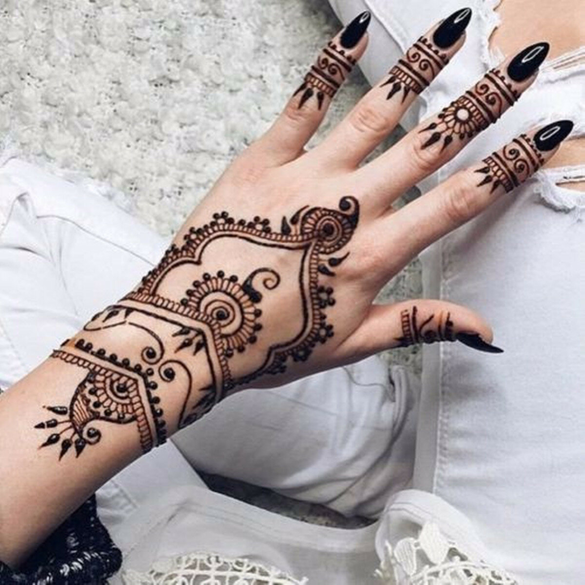 Hitam Natural Licin Herbal Henna Cone Temporary Tattoo Seni Tubuh