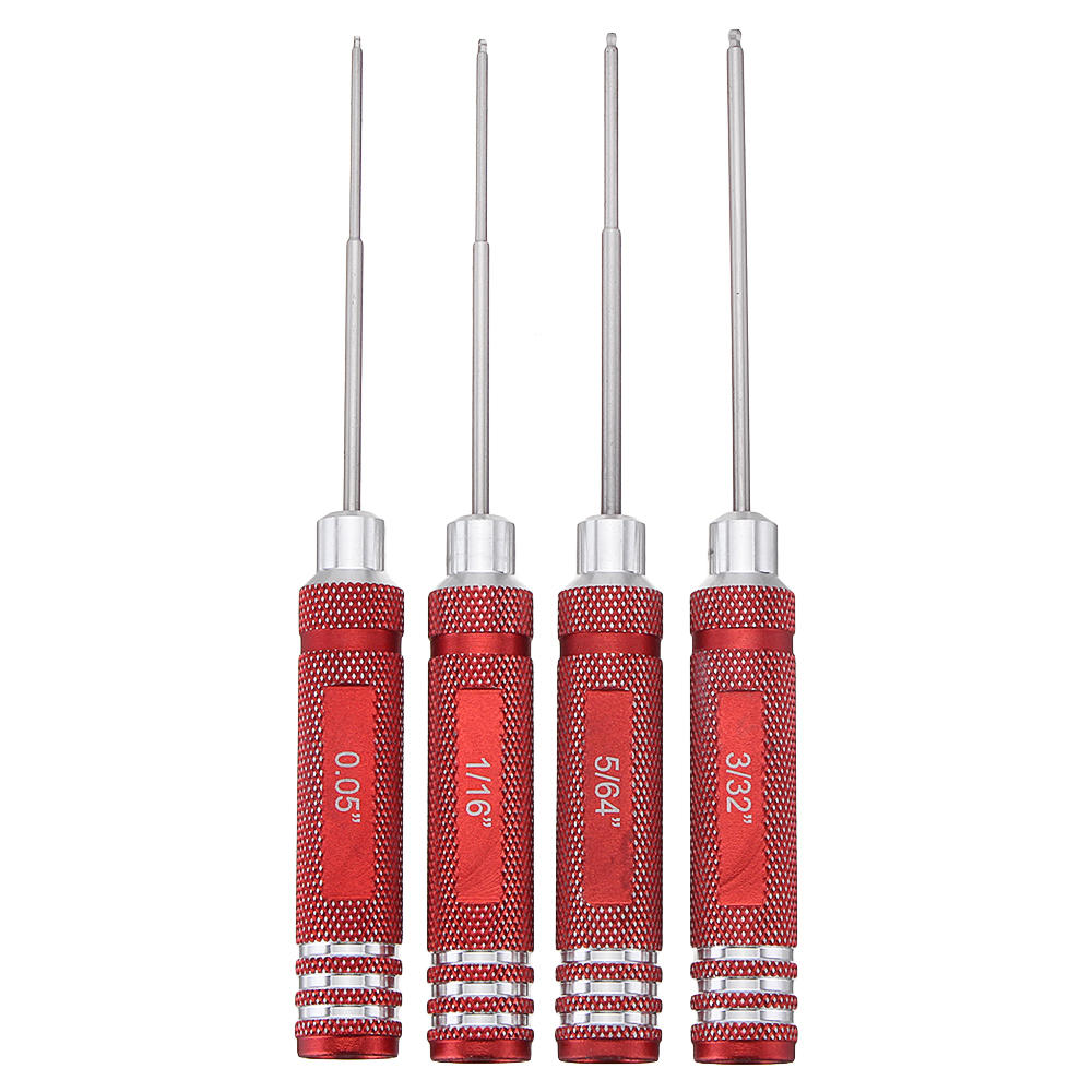 Drillpro 4pcs Hss Ball Screwdrivers Herramienta Kit 005 116 332 564 Inch Reparación De Destornillador Herramienta