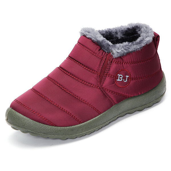LOSTISY BJ Shoes Warm Snow Wełna Flat Snow Snow Boots For Women