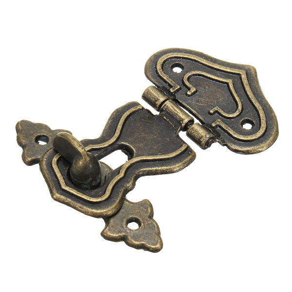 Serrure d&eacute;corative verrou hasp poitrine pad retro vintage pour la bo&icirc;te &agrave; bijoux en bois