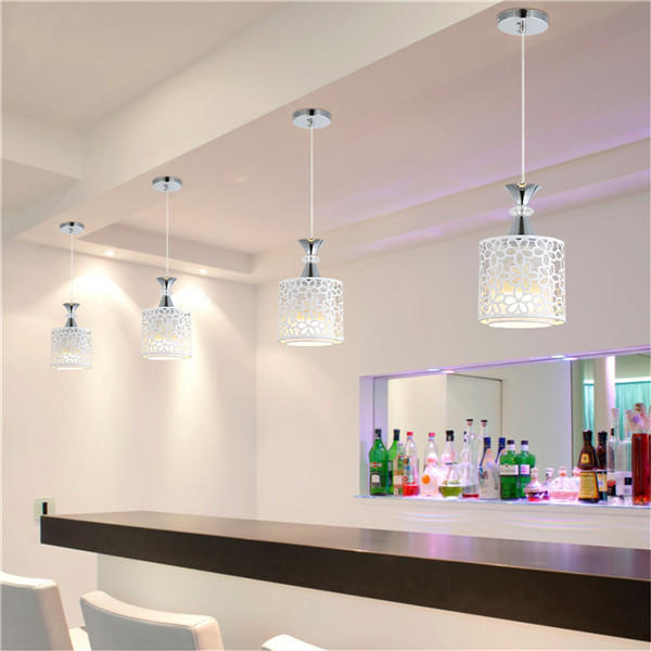 E27 Moderne Cristal Fer Led Plafond Luminaires Lustre Pendentif Lampe Pour Salle A Manger Cuisine