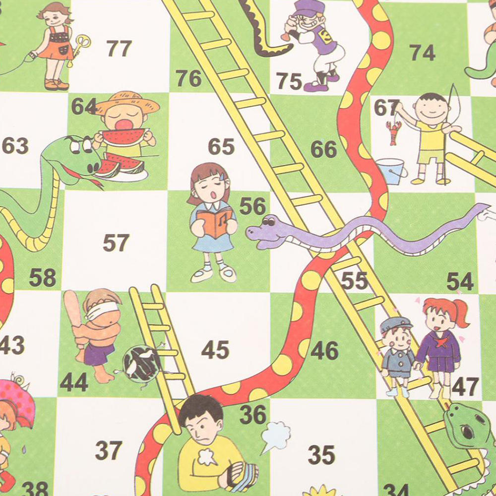 Snake Tangga Papan Menarik Permainan Toy Set Portabel Terbang Papan Catur Pendidikan Mainan Anak Anak